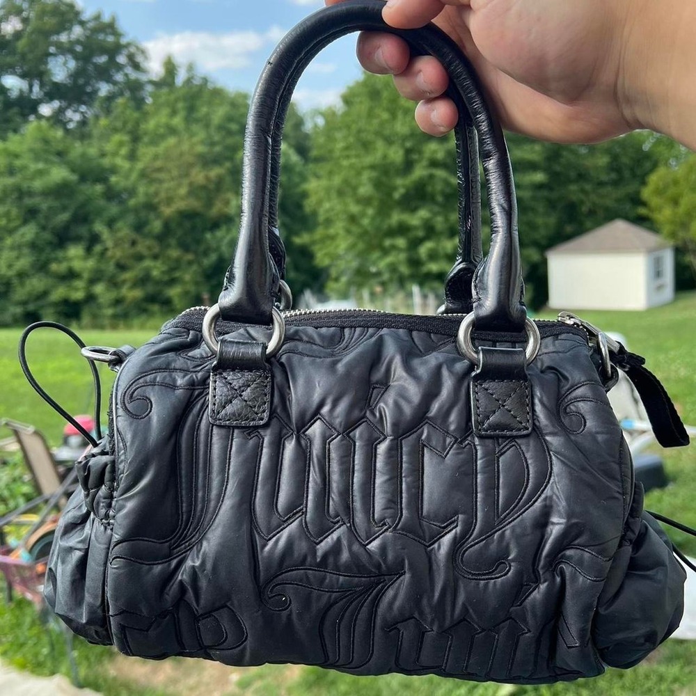 y2k 2000s Quilted Juicy Couture DayDreamer Black shoulder bag / handbag